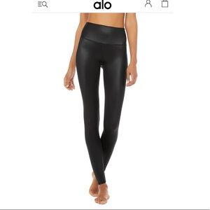 New Alo Yoga High-Waist Shine Black Legging